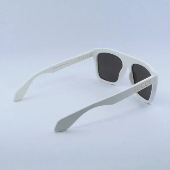 🕶️ New Gucci GG1570S 003 Sunglasses - Matte White Frame, Brown Lenses
